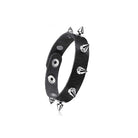Black Round Square Gothic Spike Bracelet -