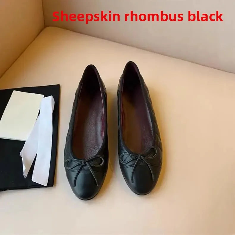 Women's Flat Shoes Knot Design -