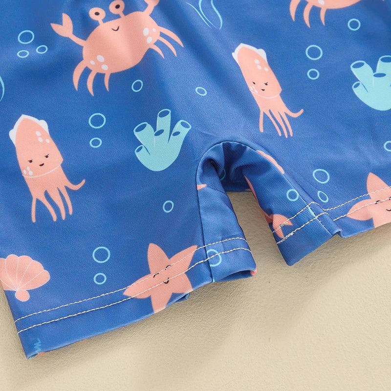 Make a splash with this collection designed for toddler boys aged 0-36 months—comfortable, cute, and perfect for water fun! -