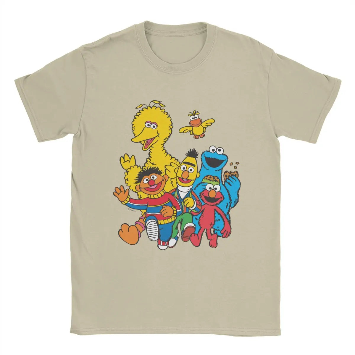 Show off some fun vibes with this men's Sesame Street novelty cotton tee! -