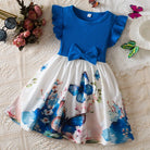 Girl's Butterfly Printed Dress 3-7Y -