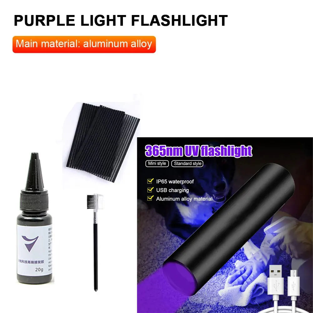 V-Light Hair Extension Set Technology Wig Hair Piece Real Hair Fast Grafting Tool Firm and Traceless tape Hair Extension Tools -