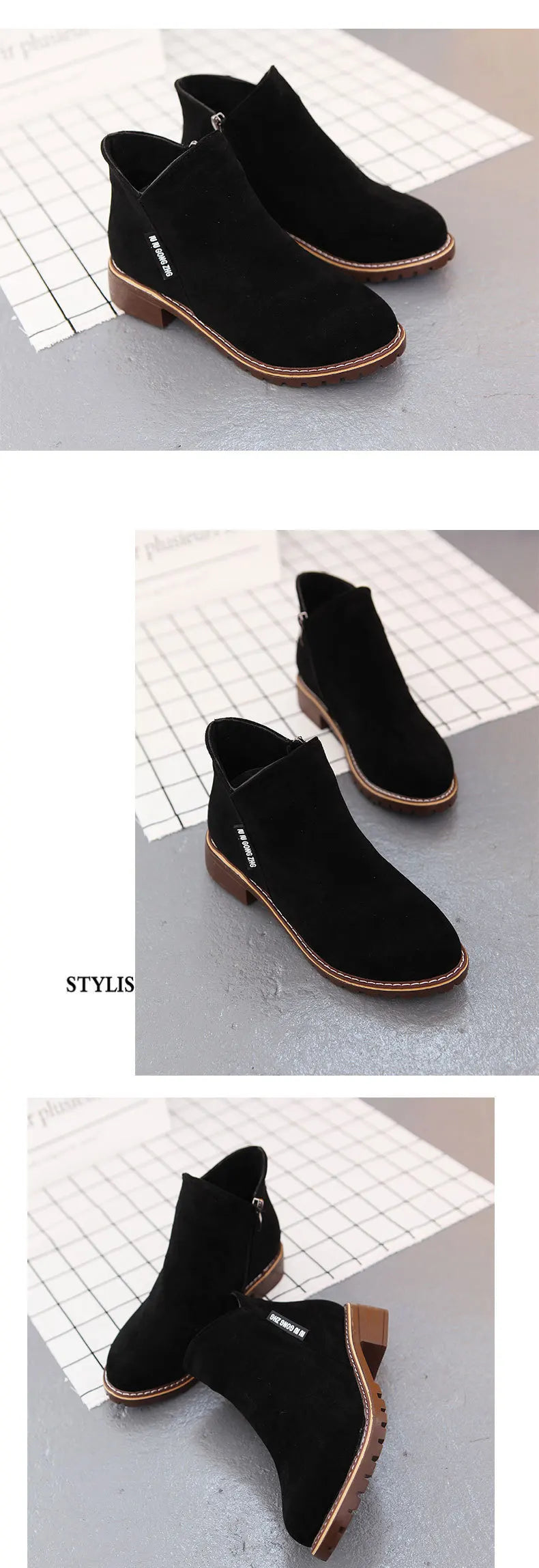 Stay stylish and cozy with these fashionable thick sole ankle boots. -