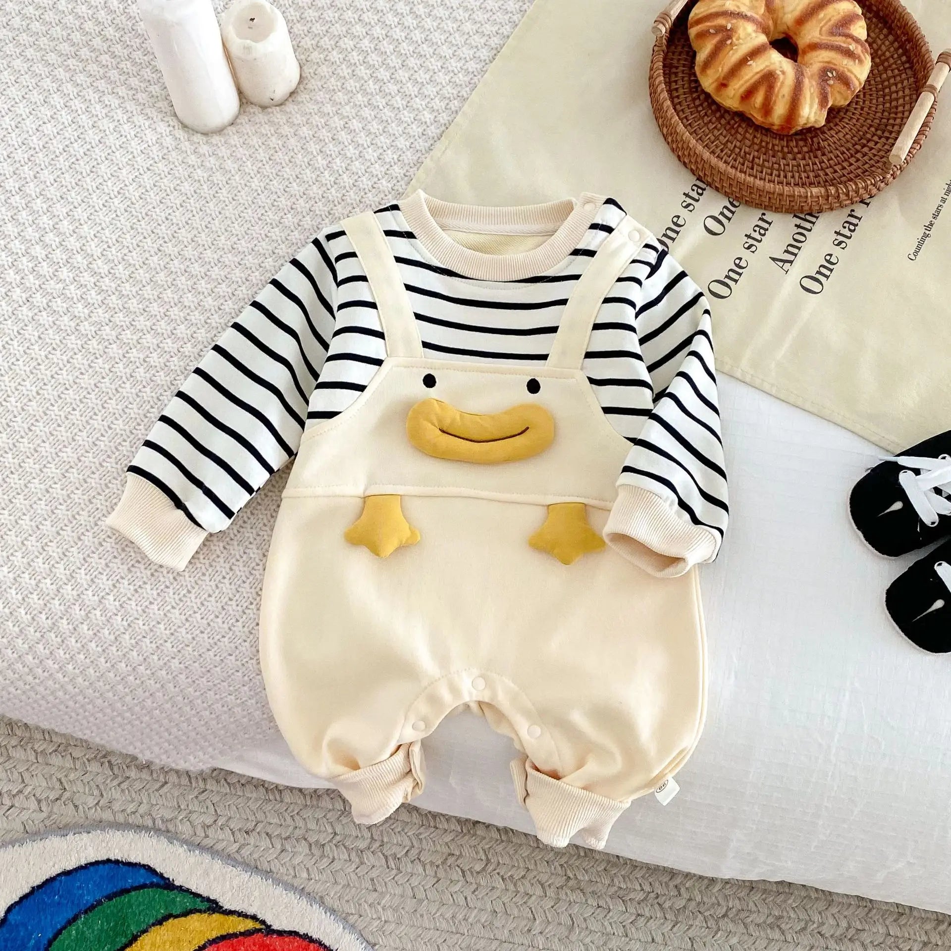 Keep your little one comfy and adorable with these baby rompers—cute jumpsuits perfect for babies aged 0-2 years! -