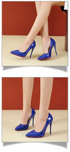 Women Shoes Red High Heels Sexy Pointed Toe 12cm Pumps Wedding Dress Shoes Nude Black Color Red Rubber Bottom High Heels -