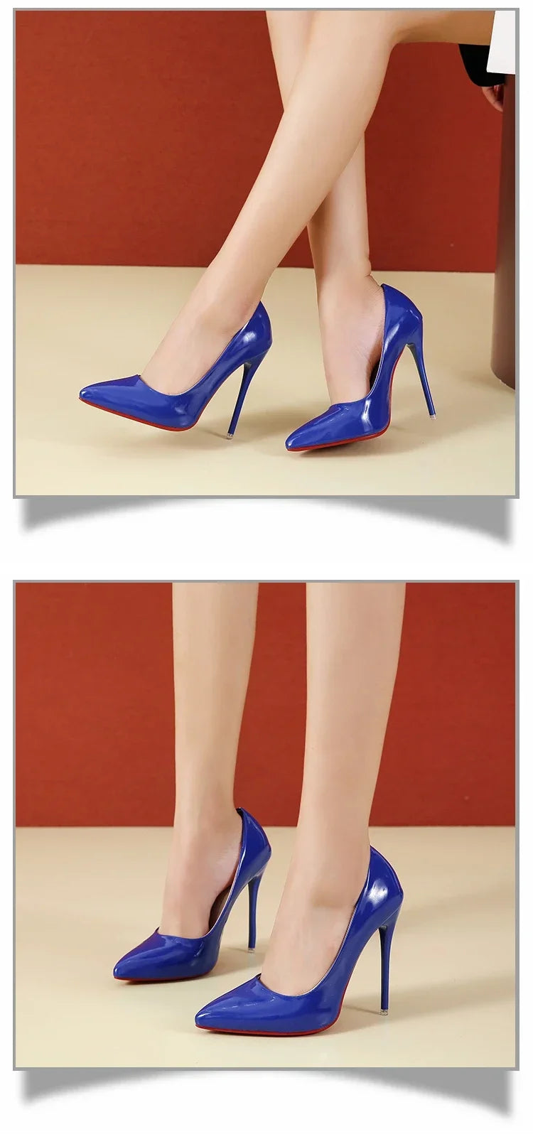 Women Shoes Red High Heels Sexy Pointed Toe 12cm Pumps Wedding Dress Shoes Nude Black Color Red Rubber Bottom High Heels -