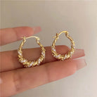 Twisted Hoop Earrings -