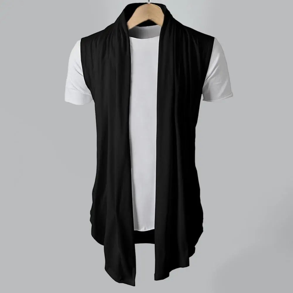 Popular Men Coat Male Men Jacket Solid Color Pure Color Pleated Coat All Match -