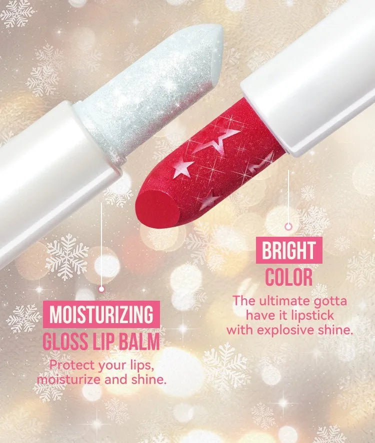 Diamond Metallic Pearlescent Lipstick Shiny Non-stick Cup Matte Velvet Waterproof Lip Stick Sexy Red White Lips Makeup Cosmetics -