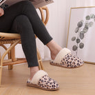 Evshine Women Plush Cotton Slippers Winter Indoor Warm Soft House Slipper Comfort Memory Foam Slides Outdoor Fur Fuzzy Flat Shoe -