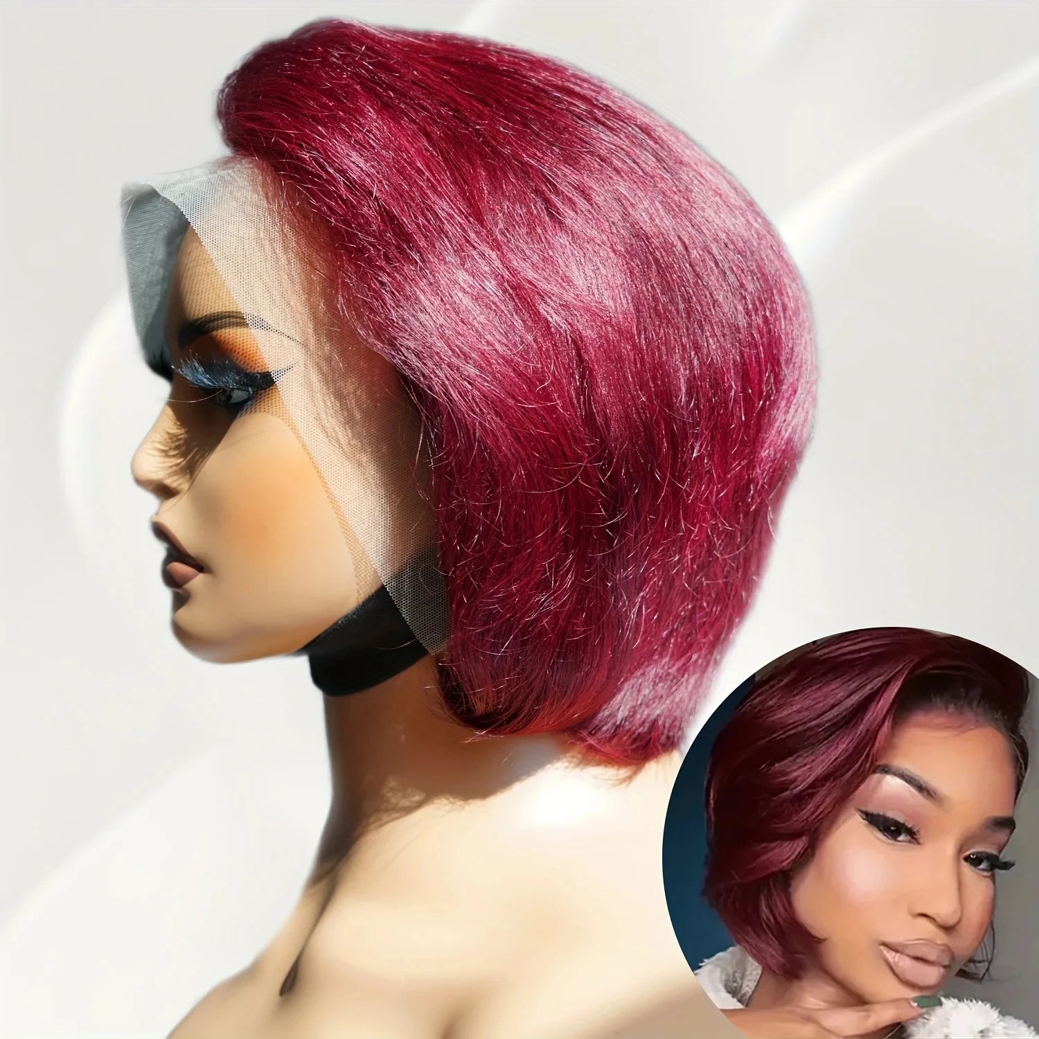 Refresh your style with this 13x4 lace frontal short human hair wig—featuring a trendy pixie cut and natural lace front for a flawless, stylish look! -