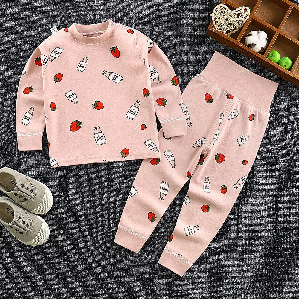 Children Pajamas Set High Waist Set for 1-6 Years Old -