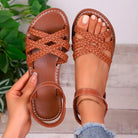 Shoes for Women 2025 Summer New Women Flat Sandals Bottom Roman Strap Sandals with Non Slip Rubber Soles Ladies Daily Sandalia -