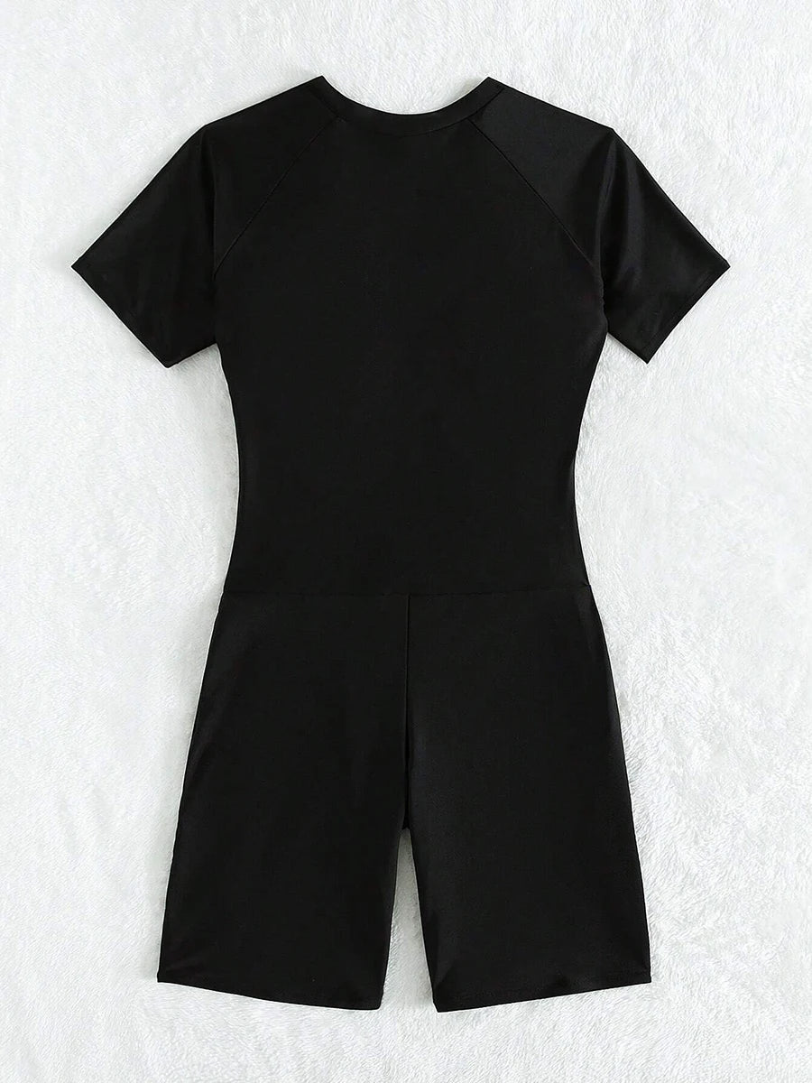 Show off your curves in style with this slim bodysuit one-piece swimwear for women! -