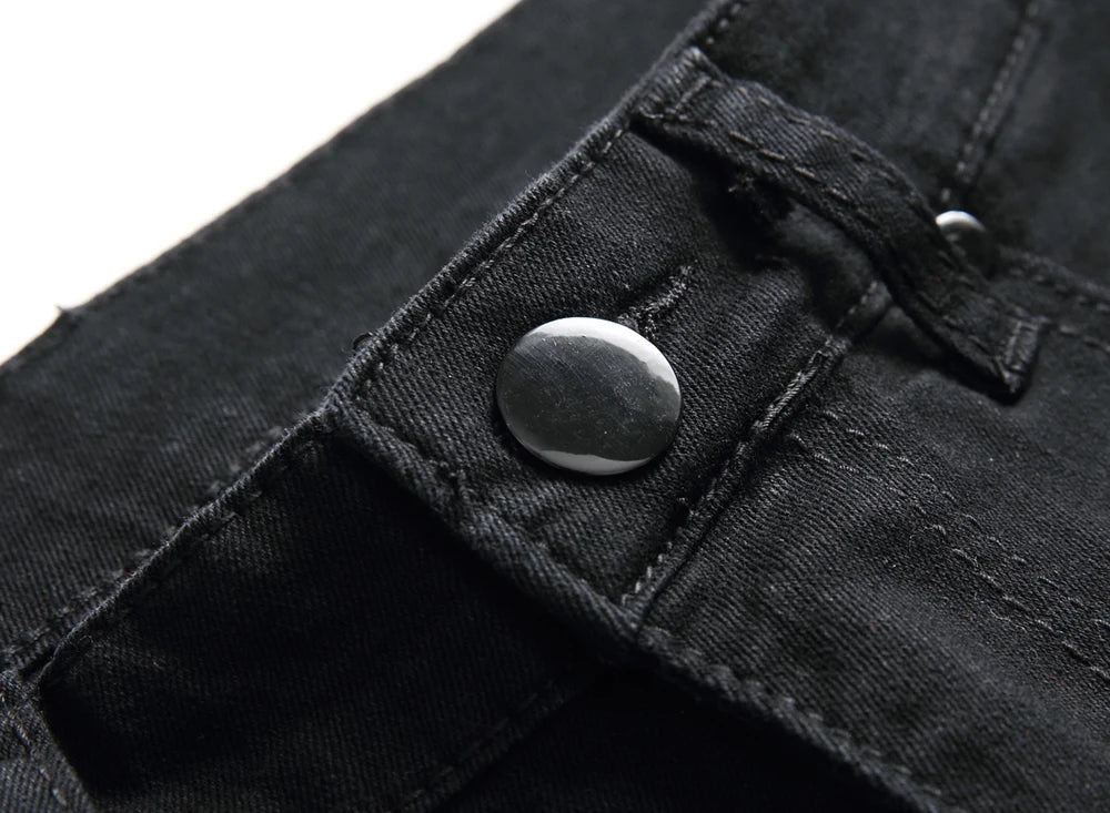 Jeans For Men Ripped Biker Skinny -