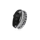 Black Round Square Gothic Spike Bracelet -