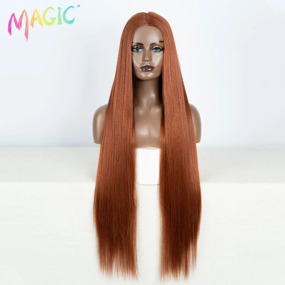 Achieve a magical transformation with this 38-inch ombre blonde lace front wig. Ideal for cosplay, events, or everyday wear, this wig offers a cute and stylish look that is sure to turn heads. -