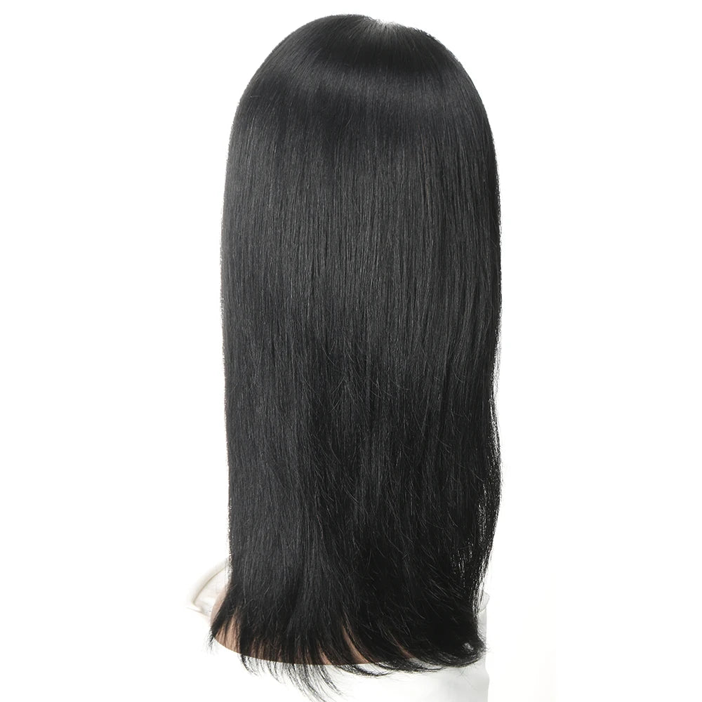 Turn heads with this sleek 18-inch 13x4 lace front Brazilian hair wig—straight, colored, and highlighted for a flawless, natural look! -