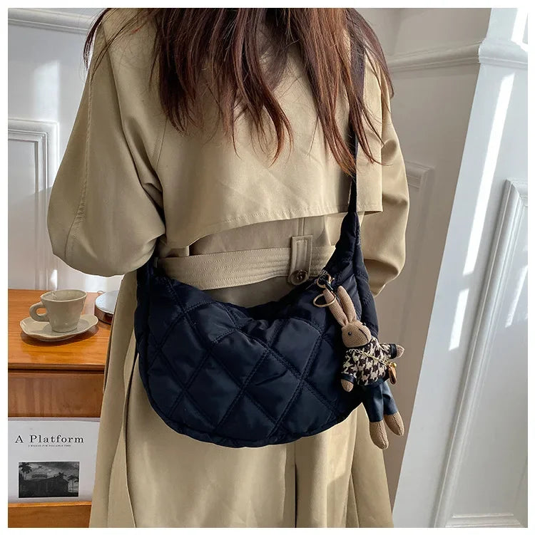 Carry your essentials in style with these embroidery crossbody bags Featuring a large capacity and a shoulder strap, these handbags are both fashionable and functional—an ideal accessory for any outfit. -