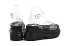 European Station 2025 Summer New Arrival Transparent Height Increasing Sandals Female Online Influencer Thick Sole Strap Platform Shoes Small Size Flats Sandals -
