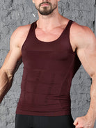 Sculpt your silhouette with this men's compression body shaper tank top—your secret slimming vest! -