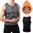 Optimize your workout with this men's adjustable compression tank top and waist trainer set! -