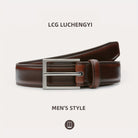 Men's Leather Belt, Fashion & Classic Casual Belt with Single Prong Buckle for Jeans, Pants, Work And Business, Gift for Dad & Husband -
