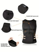 Optimize your workout with this men's adjustable compression tank top and waist trainer set! -