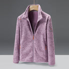 Women's Autumn and Winter Fleece Jacket, Stand Collar Cardigan, Thick Insulated Mink Fleece Outdoor Jacket Sweatshirt, Cold Weather Jacket, Outdoor Wear, Cozy Winter Top, Fleece Cardigan, Women's Cardigan, Long Sleeve Top, Ca -