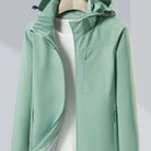 Women's Autumn and Winter Outdoor Sports Casual Warm Fleece Lined Windproof Stand Collar Jacket -