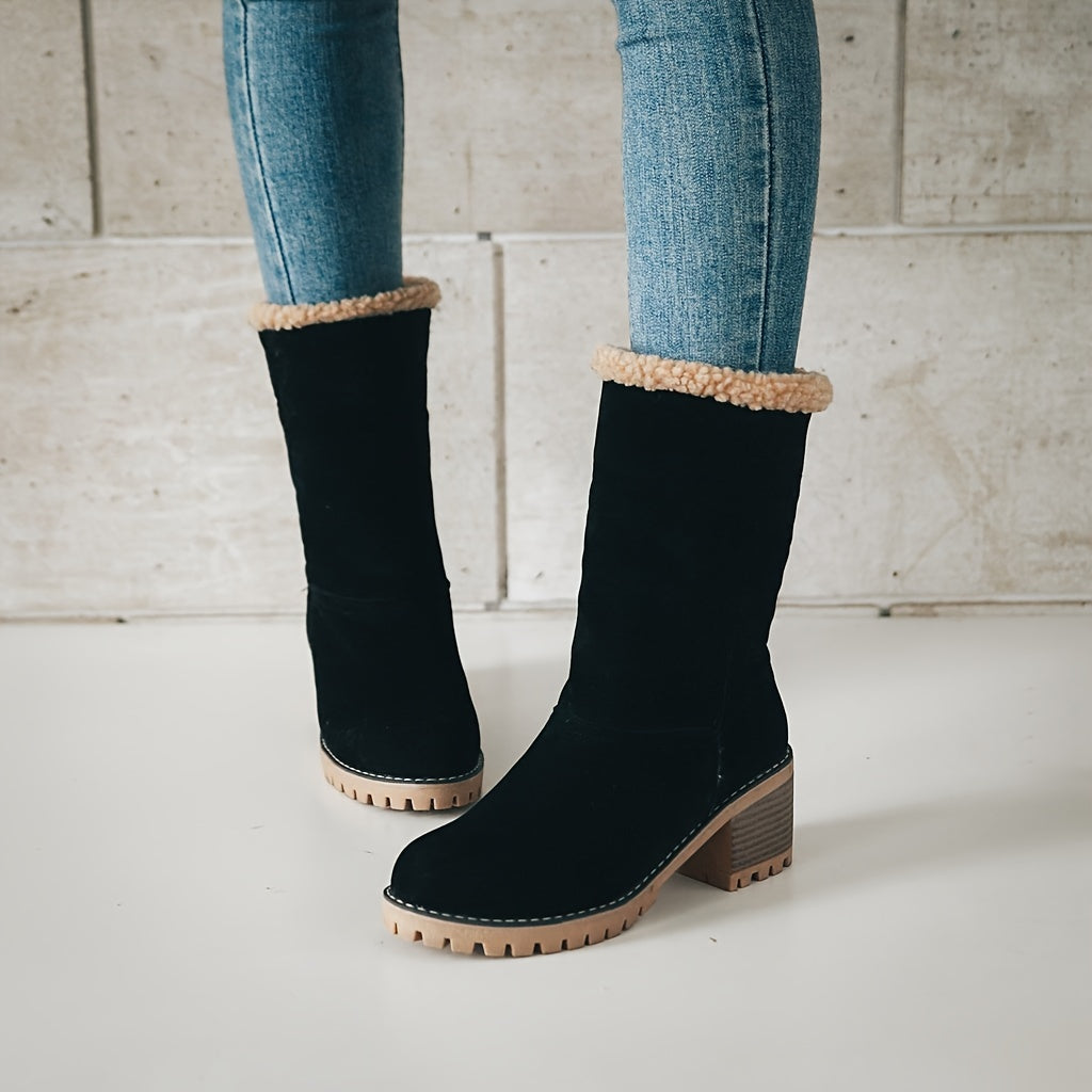 Step into cozy luxury with these warm faux fur-lined women's boots! -