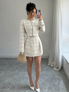 Elevate your style with this fashionable and elegant two-piece dress set for women—perfect for making a chic, polished statement! -