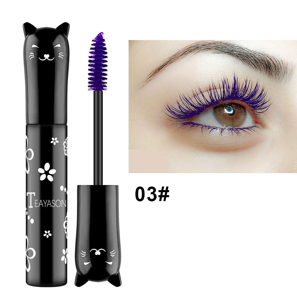 Mascara Long-Lasting Thick Eyelash Smudge-Proof Waterproof Quick-Drying Eyeliner Makeup Gift For Women Contains Plant Squalane Formula -
