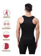 Optimize your workout with this men's adjustable compression tank top and waist trainer set! -