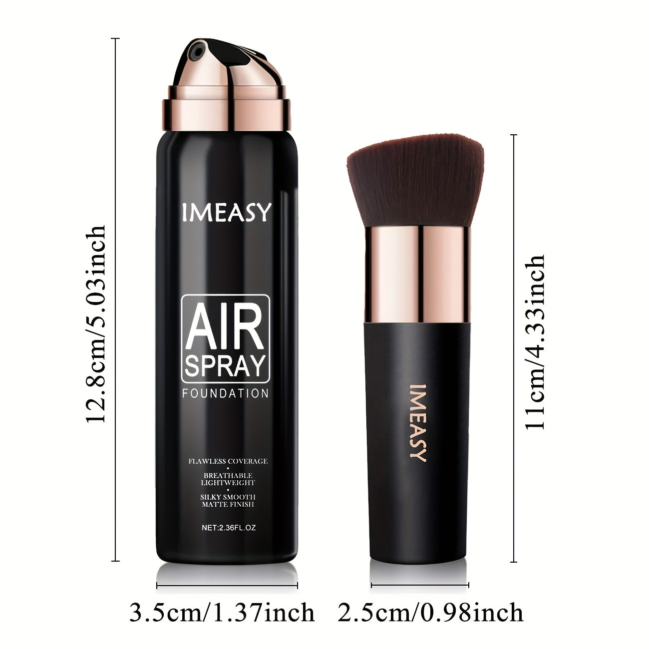 3-Color Spray Foundation with Brush -