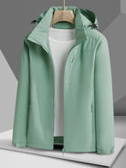 Women's Autumn and Winter Outdoor Sports Casual Warm Fleece Lined Windproof Stand Collar Jacket -