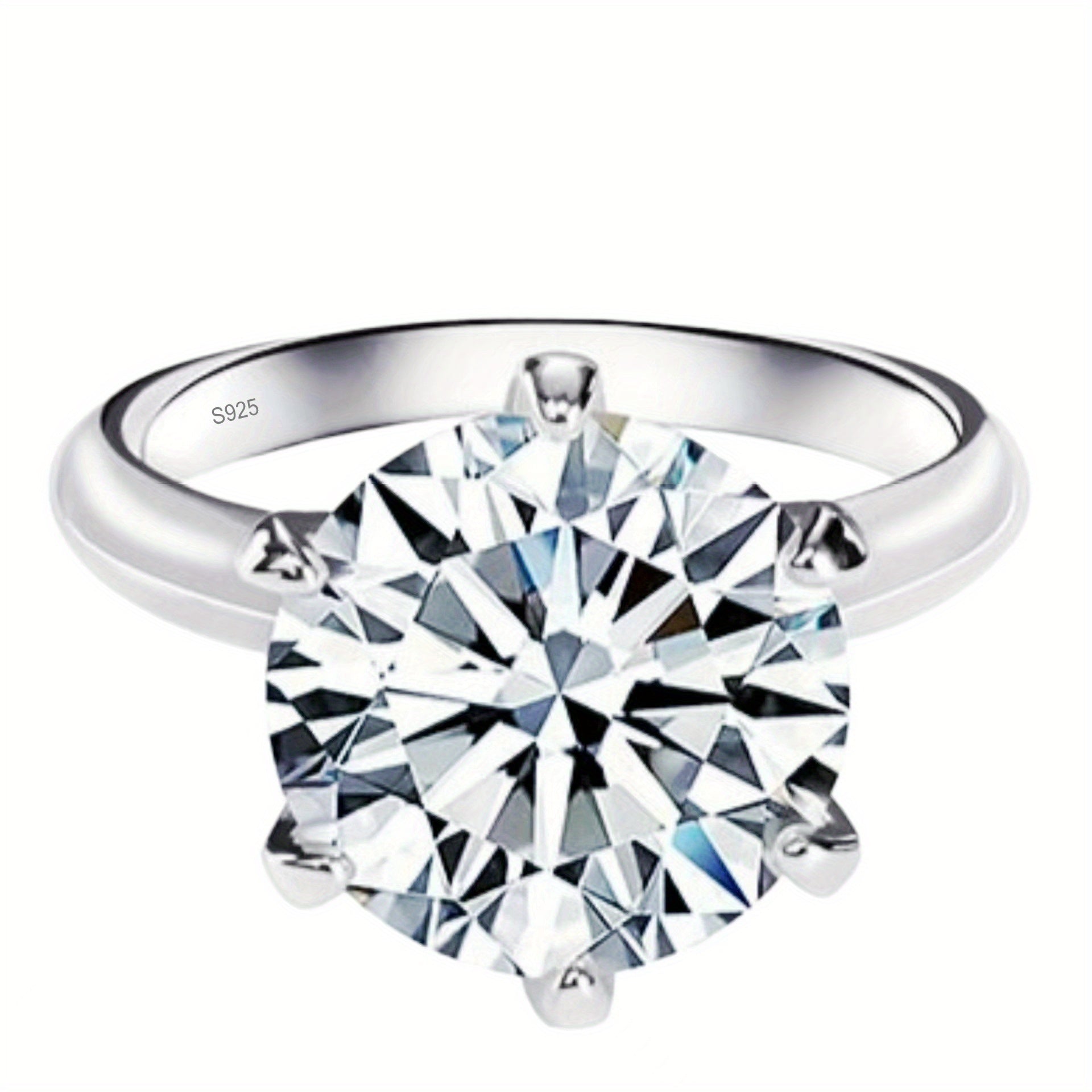 Sparkle bright with this women's one-carat silver moissanite ring! -