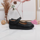 Girls' Black Mary Jane Shoes with Bow Detail - Non-Slip Synthetic Faux, Ideal for Performances & School Uniforms -