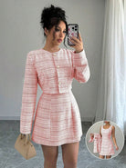 Elevate your style with this fashionable and elegant two-piece dress set for women—perfect for making a chic, polished statement! -