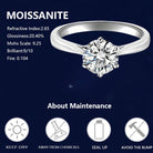 Sparkle bright with this women's one-carat silver moissanite ring! -