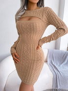 Turn heads in this elegant ribbed knit dress! -