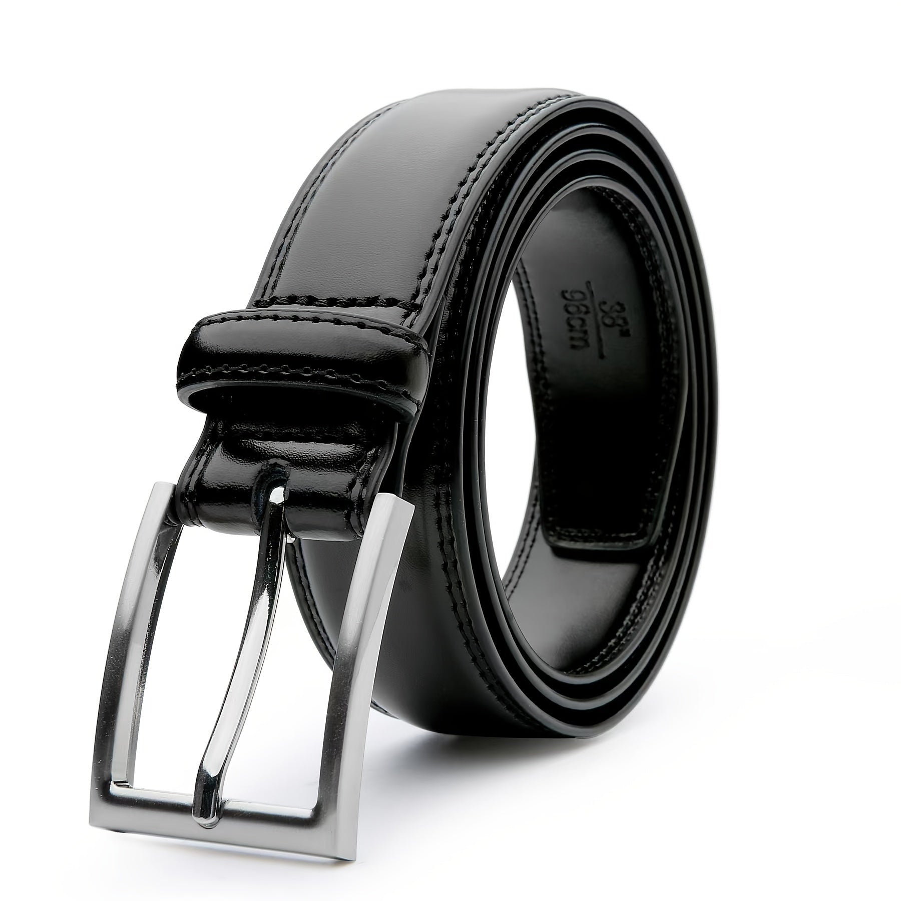 Men's Leather Belt, Fashion & Classic Casual Belt with Single Prong Buckle for Jeans, Pants, Work And Business, Gift for Dad & Husband -