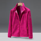 Women's Autumn and Winter Fleece Jacket, Stand Collar Cardigan, Thick Insulated Mink Fleece Outdoor Jacket Sweatshirt, Cold Weather Jacket, Outdoor Wear, Cozy Winter Top, Fleece Cardigan, Women's Cardigan, Long Sleeve Top, Ca -
