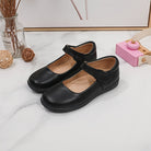 Girls' Black Mary Jane Shoes with Bow Detail - Non-Slip Synthetic Faux, Ideal for Performances & School Uniforms -