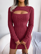 Turn heads in this elegant ribbed knit dress! -