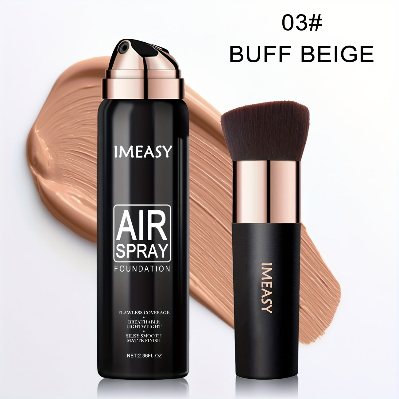 3-Color Spray Foundation with Brush -