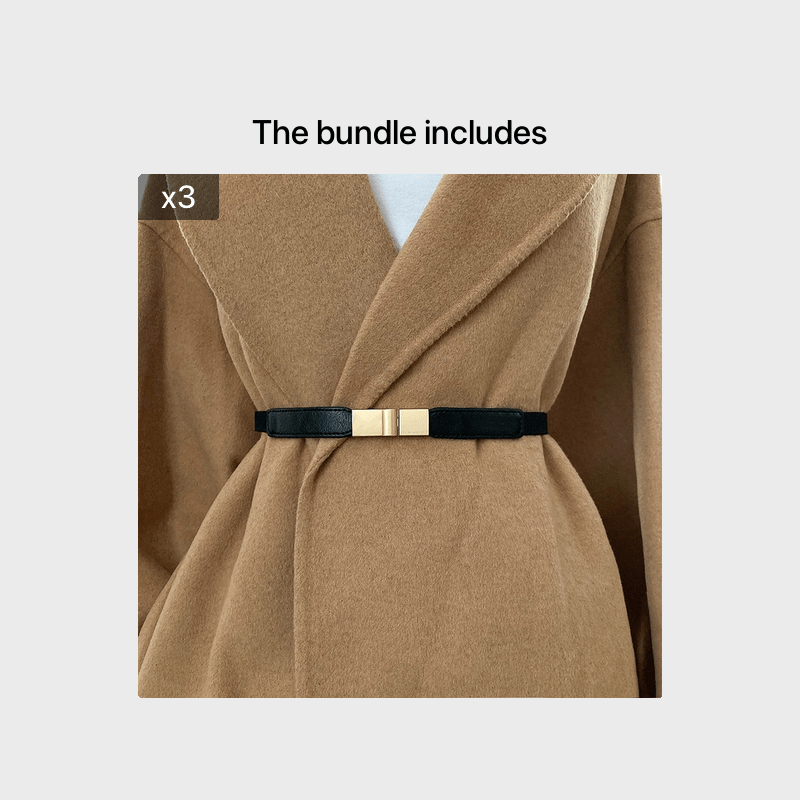 Elastic Waist Cincher Belt - Stylish Black & Golden Design, Versatile Corset for Dresses & Coats, Perfect for Casual & Formal Occasions, Everyday Fashion Accessory|Vintage Style Belt|Elastic Cincher Belt -