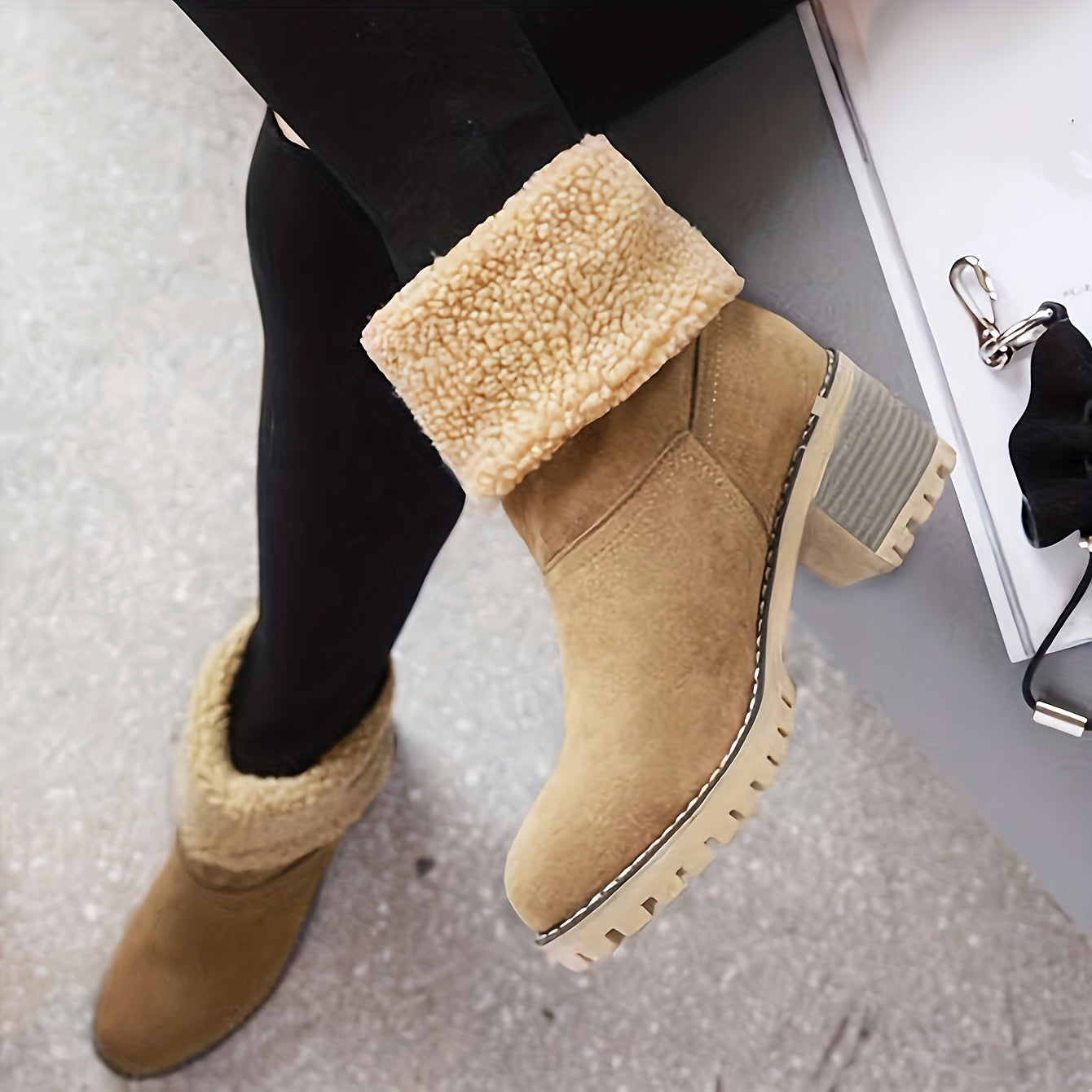 Step into cozy luxury with these warm faux fur-lined women's boots! -