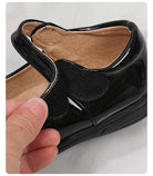 Girls' Black Mary Jane Shoes with Bow Detail - Non-Slip Synthetic Faux, Ideal for Performances & School Uniforms -