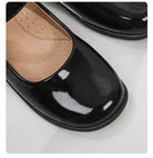 Girls' Black Mary Jane Shoes with Bow Detail - Non-Slip Synthetic Faux, Ideal for Performances & School Uniforms -
